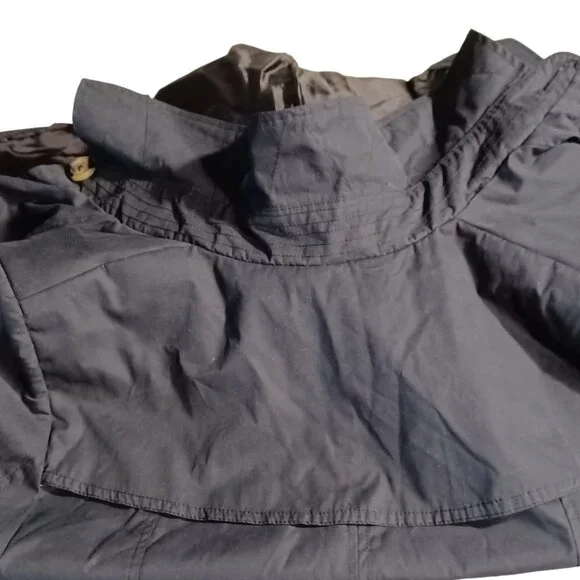 Woman Within Relaxed Fit Minimalist Car Coat Buttons Black WMs Plus Size 18W - Picture 6 of 10